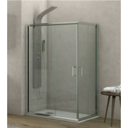 Καμπίνα Ντουζιέρας Karag New Flora 100 Ορθογώνια 70Χ100Χ180cm με Κρύσταλλο Ασφαλείας Clear Glass Χρωμέ